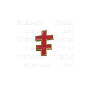 Pin's cuivre croix double 